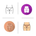 Woman`s buttocks icon