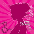 Woman`s Day Color Vector illustration