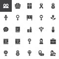 Woman`s day vector icons set