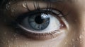 Romantic Realism A Captivating Image Of A Tearful Female Eye