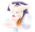 Woman's face massage - skin care