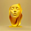 Woman\'s face Sculpture design. Generative AI.