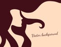 Woman's face silhouette