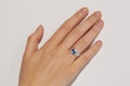 A woman`s hand with a ring. Royalty Free Stock Photo