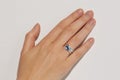 A woman`s hand with a ring. Royalty Free Stock Photo