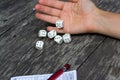 Yahtzee, dice game Royalty Free Stock Photo