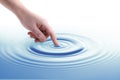 Woman's hand touching water Royalty Free Stock Photo