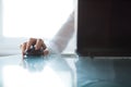 Woman's hand using cordless mouse