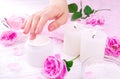 Woman's hands with beautiful manicure Royalty Free Stock Photo
