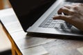 Woman`s hands typing on laptop keyboard. Study and work online, freelance. Self employed or freelance woman, girl