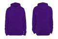 Woman`s indigo blank hoodie template,from two sides