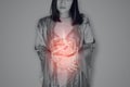 A woman`s internal organs have problems in the middle of the night