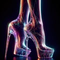 Woman's Legs in High Heels Conceptual Illustration