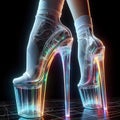 Woman's Legs in High Heels Conceptual Illustration