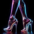 Woman's Legs in High Heels Conceptual Illustration