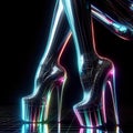 Woman's Legs in High Heels Conceptual Illustration