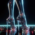 Woman's Legs in High Heels Conceptual Illustration