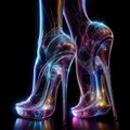 Woman's Legs in High Heels Conceptual Illustration