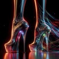 Woman's Legs in High Heels Conceptual Illustration