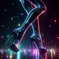 Woman's Legs in High Heels Conceptual Illustration