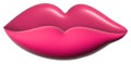 3d lips on transparent background Royalty Free Stock Photo