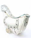 Woman's white fashion purse