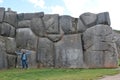 Woman in Sacsayhuaman Ruins,Cuzco, Peru.