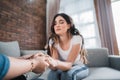 Woman with sad story sharing with friend