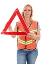 Woman in safety vest