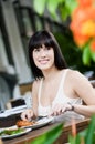 Woman with Salad Royalty Free Stock Photo