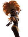 Woman samba dancer silhouette