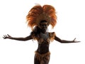 Woman samba dancer silhouette Royalty Free Stock Photo