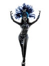 Woman samba dancer silhouette Royalty Free Stock Photo