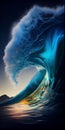 Sapphire Wave Background