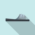 Woman sandal icon flat vector. Summer flop