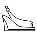 Woman sandal icon outline vector. Summer flop