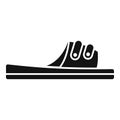 Woman sandal icon simple vector. Summer flop