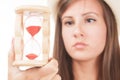 Woman with sandclock