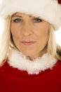 Woman Santa close expression smile