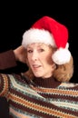 Woman in Santa Hat Royalty Free Stock Photo