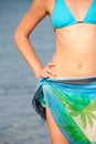 Woman with sarong Royalty Free Stock Photo