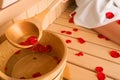 Woman and sauna Royalty Free Stock Photo