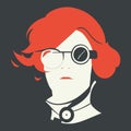 Woman scientist, physician and steampunk