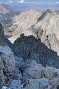 Woman Scrambling Up Mount Thompson Royalty Free Stock Photo