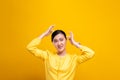 Woman scratching her head isolated Royalty Free Stock Photo