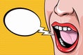 Woman Screams Pop Art Retro Royalty Free Stock Photo