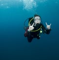 Woman scuba diver Royalty Free Stock Photo