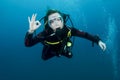 Woman scuba diver Royalty Free Stock Photo