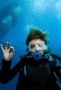 Woman scuba diver Royalty Free Stock Photo