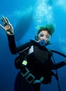 Woman scuba diver Royalty Free Stock Photo